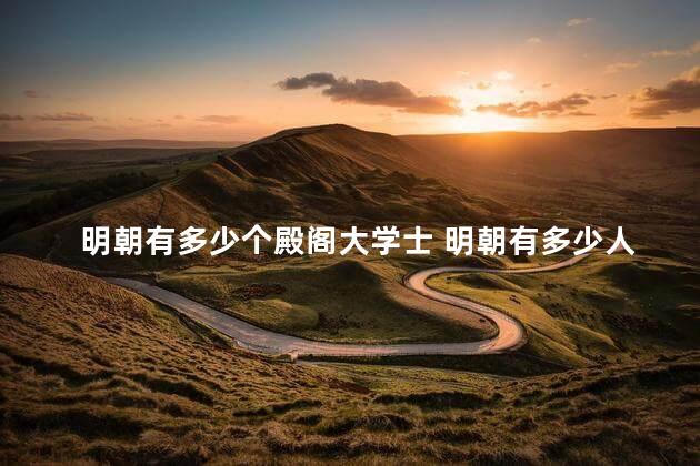 明朝有多少个殿阁大学士 明朝有多少人口